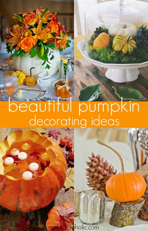 Apply a small amount of glue to an area of the pumpkin and push the feather onto this section using the brush. Remodelaholic | Beautiful and Easy Pumpkin Tablescape ...