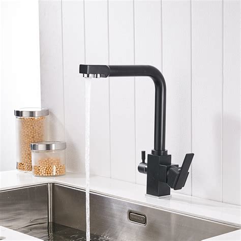 Sink mixer tap with pull out spray 16. Aliexpress.com : Buy Modern Black Kitchen Faucets 360 ...
