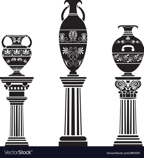 Greek Vases Royalty Free Vector Image Vectorstock