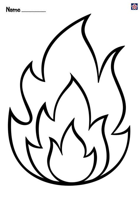 Fire Coloring and Painting Pages | TeachersMag.com | Fire safety