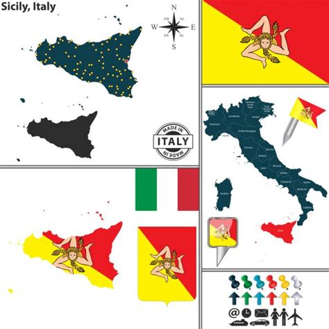 Sicily Italy Stock Vectors Royalty Free Sicily Italy Illustrations