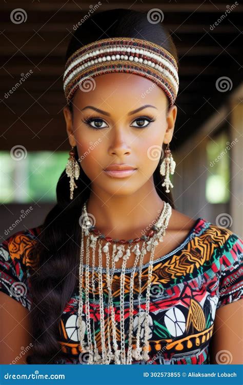 Portrait Of A Polynesian Girl From The Pacific Island Of Tahiti French