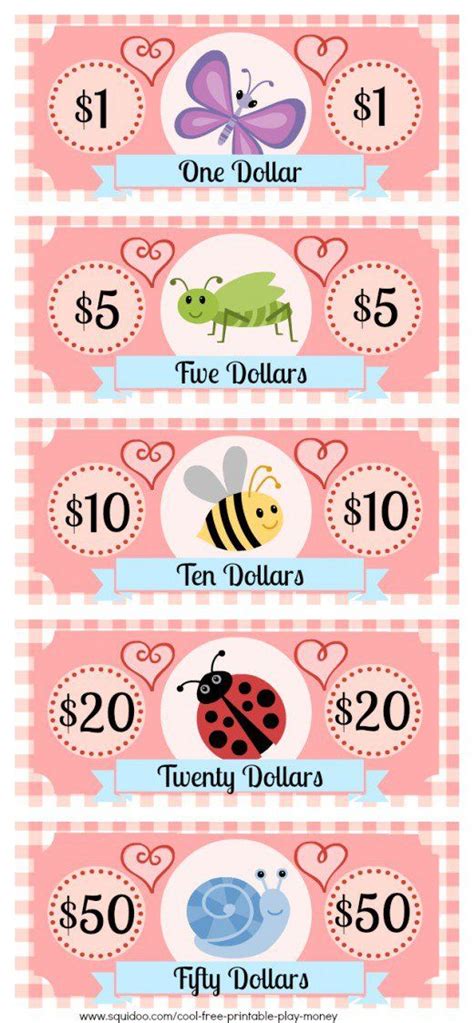 Free printable play money kids will love