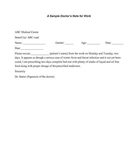 Try one of these whoppers and we promise that your boss will never suspect a thing. 21 Free Doctor Note / Excuse Templates - Template Lab ...