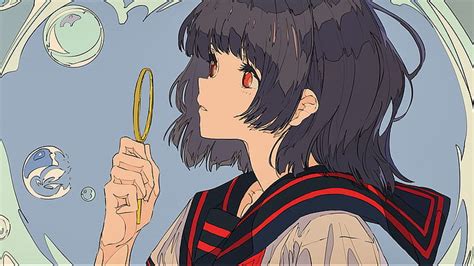 Hd Wallpaper Anime Manga Anime Girls Minimalism Simple Background
