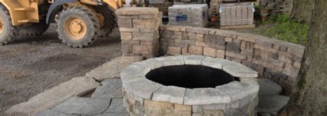 Stone Fire Pits Installed New Paltz Ny Precast Concrete Masseo Landcape