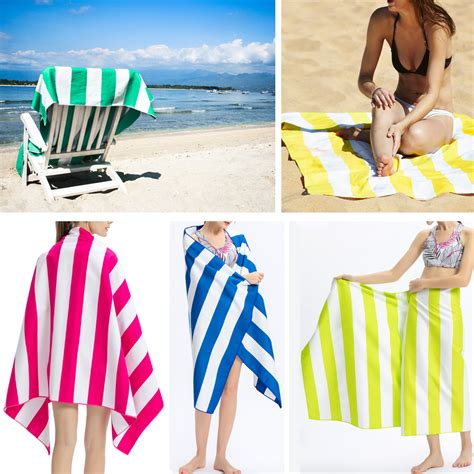 Microfibre Beach Towel Lightweight Camping Travel Quick Dry Absorbent