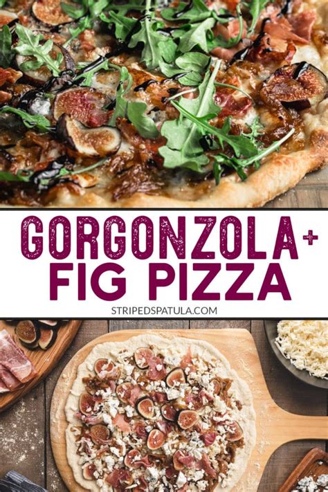 Fig Pizza With Gorgonzola And Prosciutto Striped Spatula