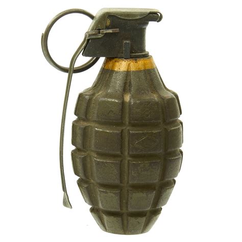 Original Us Wwii Mkii De Militarized Inert Pineapple Hand Grenade Wi