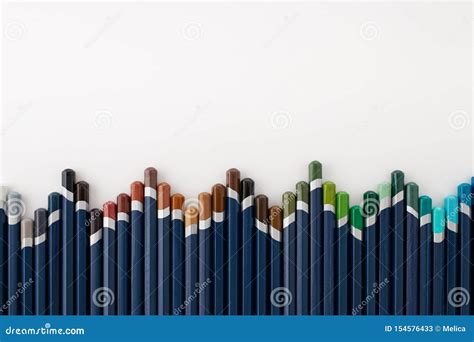 Arrangement Of Colored Pencils Stock Image Image Of Draw Bunch