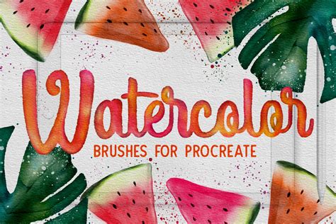 Free watercolor brushes by rowwenic. Procreate Watercolor Brushes - Design Cuts