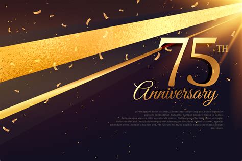 75th Anniversary Celebration Card Template Téléchargez De Lart Des