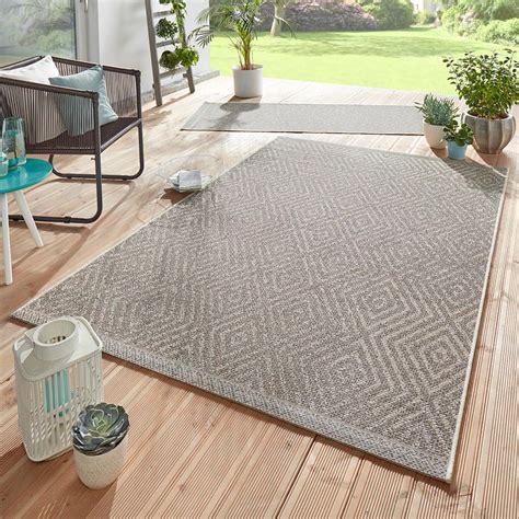 Teppich madison heatset frisée / gewebt / modern in taupe teppich größe: Design Outdoorteppich Sea Grau Taupe | Teppich Boss
