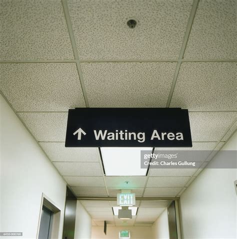 Waiting Room Sign In Corridor High Res Stock Photo Getty Images