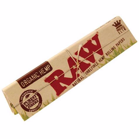 Rolling Ace. RAW ORGANIC HEMP KING SIZE SLIM NATURAL UNREFINED ROLLING