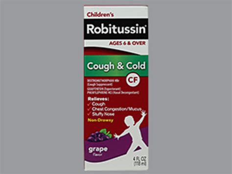 Robitussin Child Cough Cold Cf Syrup 4 Oz By Pfizer