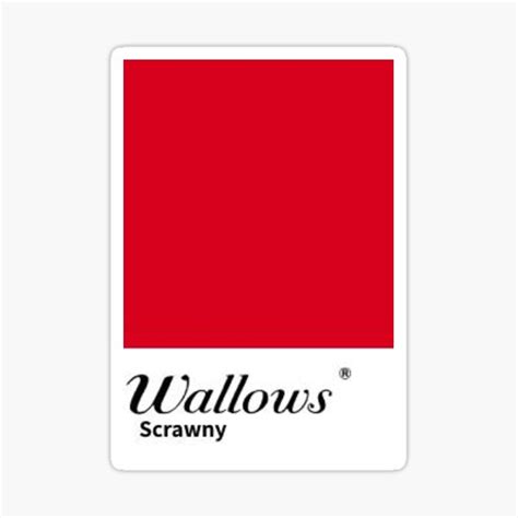 Wallows Scrawny Color Swatch Sticker For Sale By Tors Redbubble