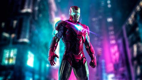 Iron Man Neon Wallpapers Wallpaper Cave