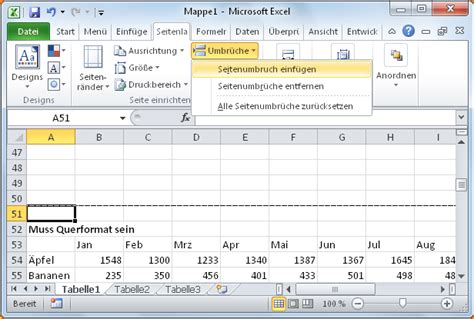 Ich möchte am monatsende die entsprechende tabelle vollformatig auf ein din a4 blatt ausdrucken. Excel: Seiten im Quer- und Hochformat drucken Tabellen ...
