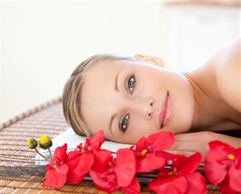Portrait Of A Beautiful Woman Relaxing In A Spa Stock Image Image Of Adult Bright 14532805