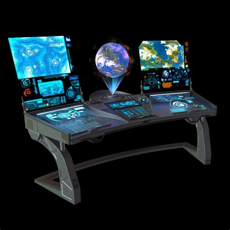 Sci Fi Command Panel 3d Max Tecnologia Futurista Invenções Incríveis