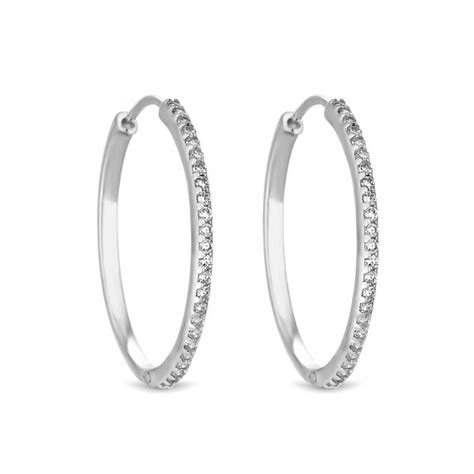 Simply Silver Sterling Silver Fine Cubic Zirconia Hoop Earring Jewellery From Jon Richard Uk