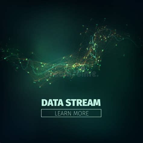 Abstract Data Stream Background Technology Futuristic Illustration