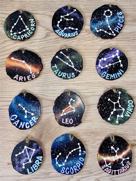 Astrological Zodiac Sign Constellation Ornaments Etsy