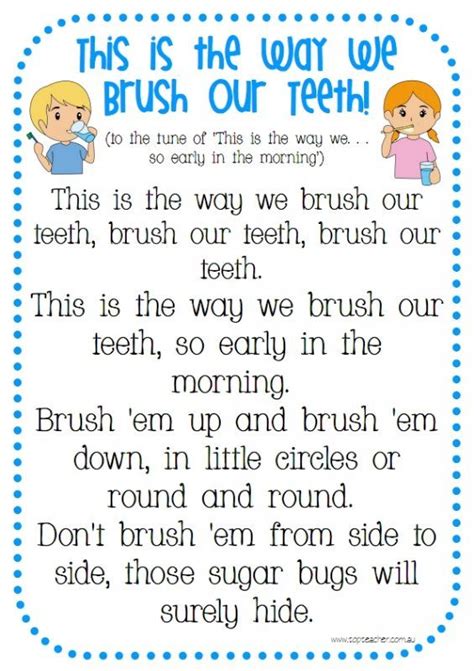 Brush Your Teeth Up And Down Round And Round Teeth Poster