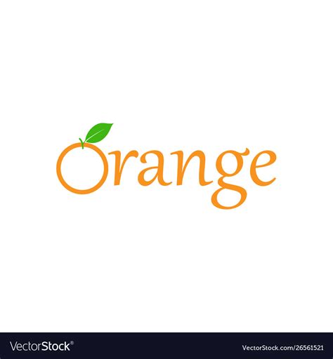 Orange Fruit Logo Design Template Isolated Vector Image