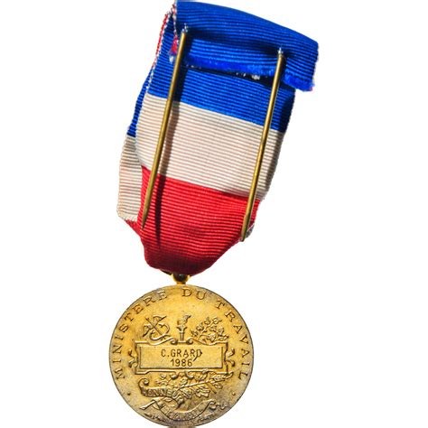 france médaille d honneur du travail medal 1986 very good quality borrel