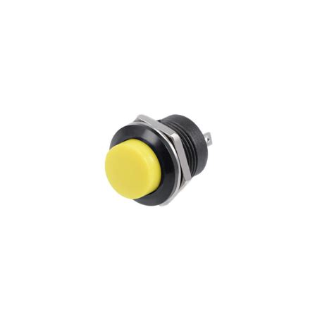 R13 507 16mm 2 Pin Momentary Round Push Button Yellow