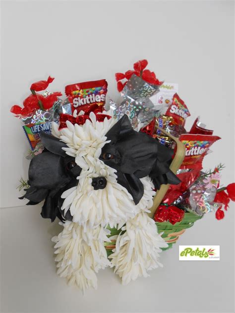 Not dog eat flower, not dog wear flower. Flower Arrangements Shaped Like Dogs Unique Shih Tzu ...