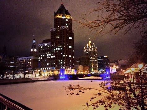 Magnificent Milwaukee On A Cold Winter Night Winter Night Cold