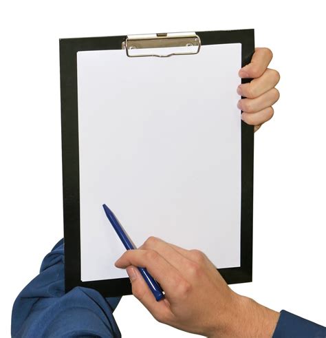 Free Hand With Clipboard Stock Photo