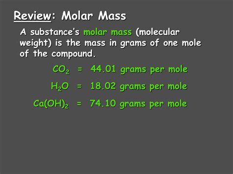 Ppt Molar Mass Empirical Molecular Formulas Powerpoint