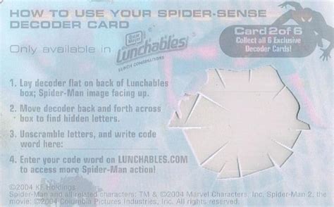 Maybe you would like to learn more about one of these? 2004 Spider-Man Lunchables Promo [in Cards & Stickers ...