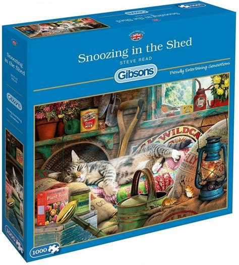 Gibsons Jigsaw Puzzle 1000 Piece Snoozing In The Shed Treasured