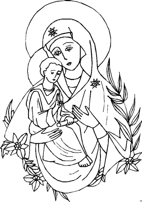 Queenship of mary coloring page. Pin on Coloring Pages