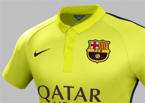 We offer the barcelona home and away third jerseys. FC Barcelona 2014 2015 Nike Yellow Third Football Kit ...