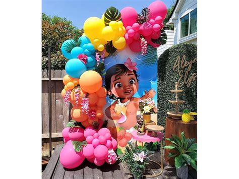 Moana Theme Party Decoration Balloon Garland Set Moana Etsy