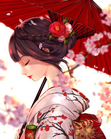 Japanese Kimono Anime Art Board Print Ubicaciondepersonascdmxgobmx