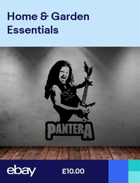 Pantera Wall Sticker Dimebag Darrell Wall Art Metal Rock Guitar