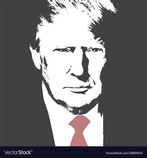 American President Donald Trump Flat Royalty Free Vector