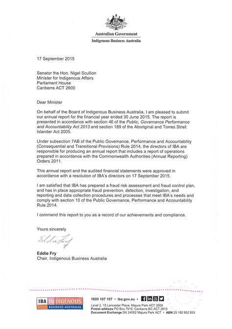 Original and four (4) photocopies of the child's certificate of birth issued by local health authorities or by the local county. Letter of Transmittal | Indigenous Business Australia ...