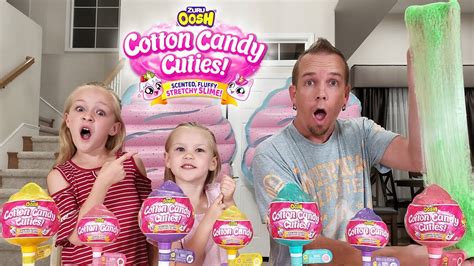 Opening Cotton Candy Cuties Toys Longest Slime Stretch Ever Youtube