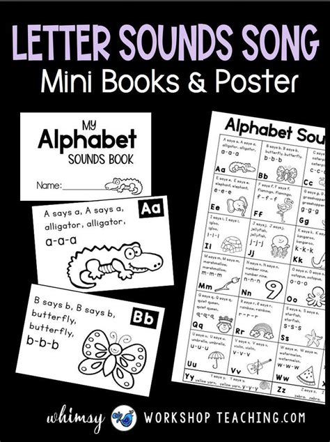 The Alphabet Worksheet For Letter Sounds Song With Pictures And Words