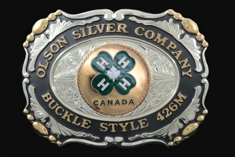 4 H Belt Buckles Custom 4 H Awards Olson Silver Company