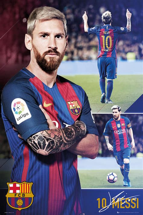 Lionel messi is leaving barcelona after 17 years. FC Barcelona - Messi Collage - Poster - 61x91,5