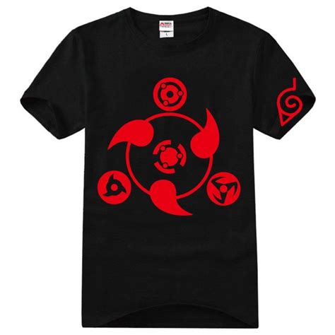Anime Naruto Sharingan T Shirt Cotton Cosplay Tee Shirts Tops Valentine